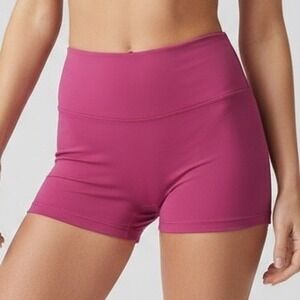 Capezio Team Basics High Waisted Shorts Hot Pink Girls CL Large NWT